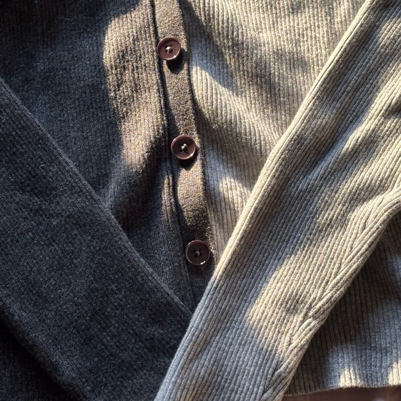 Riley & Rae Gray Button-Up Sweater - Picture 2 of 3